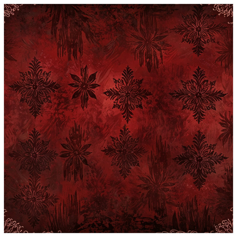 Red Ornate Damask Comforter, Twin Extra Long