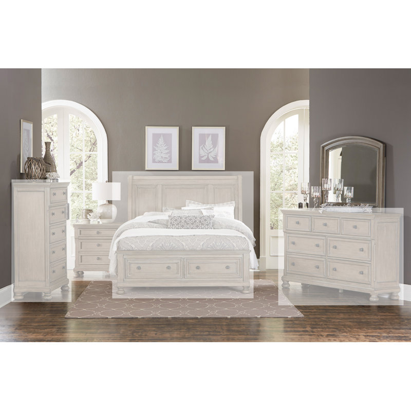 Miroir Caiden, Gris brossé au métal