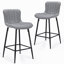Ensemble de 2 tabourets de comptoir, chaises de salle à manger et tabourets de bar à hauteur de comptoir avec pieds en métal-1409905109
