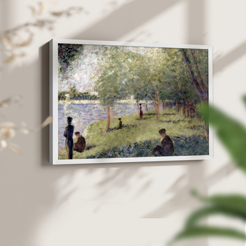 Étude pour dimanche sur la Grande Jatte - impression encadrée - réversible, H 11 po x l 14 po, Blanc