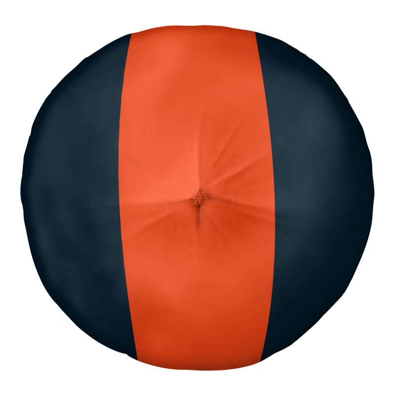  Coussin de sol touffeté, 26 po x 26 po, Marine / orange