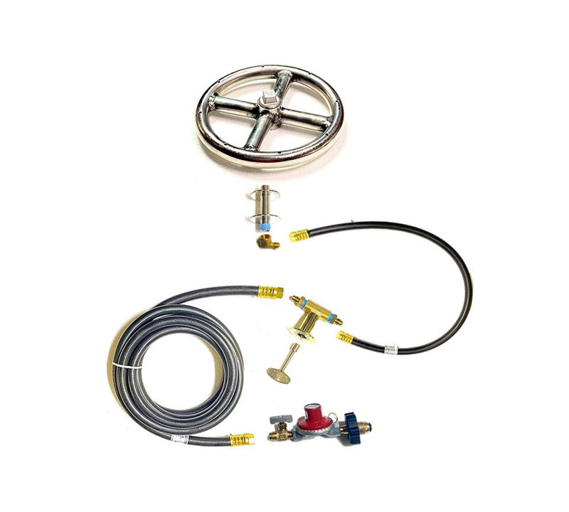 EasyFirePits Complete Deluxe DIY Gas Fire Pit Conversion Kit