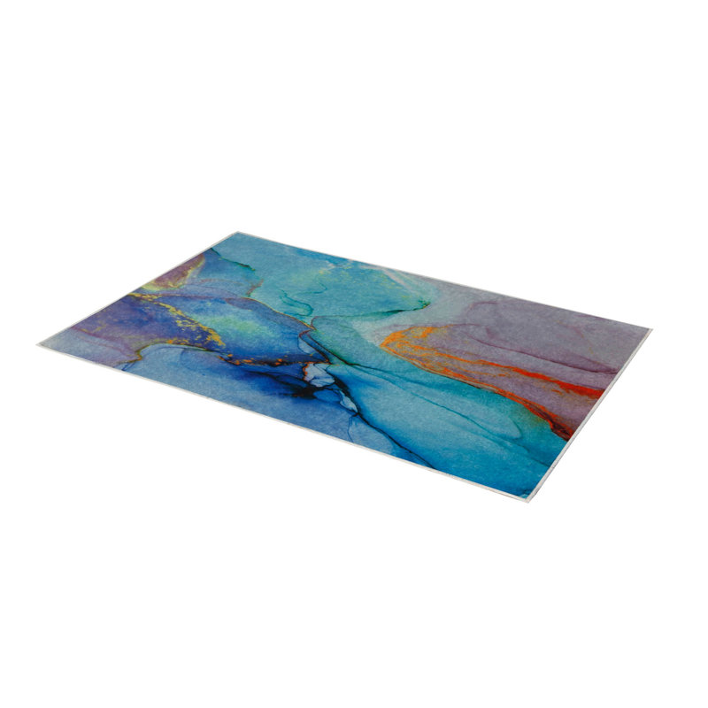 Premium Woven Carpet, 5.2 x 7.5 ft, 100% Polyester, Antibacterial, Non-Slip Underside, 0.3 in Pile Height | Machine Washable, 3D Digital Print | Perfect for Living Room, Bedroom & Office Décor