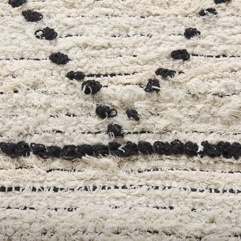 Cotton Geometric Indoor Rug, Rectangle 5' x 8'