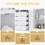 Armoire de cuisine, armoire de rangement autoportante avec portes en verre et 4 tiroirs intégrés pour le salon-1010784259