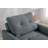 Francesca 35"W Dark Gray Woven Convertible Armchair-927657929