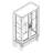 Lighted 2-Door Curio Cabinet With Tempered Glass Doors And Mirrored Back Panel – Adjustable Shelves Display Case For Home Or Office, White-525678614