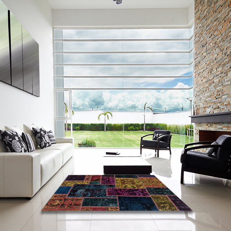 Abstract Indoor Rug, Square 5'