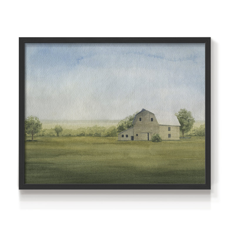 Grove Farm I - Reproduction encadrée - Restickable, H 11 po x l 14 po, Noir, noir, noir, noir