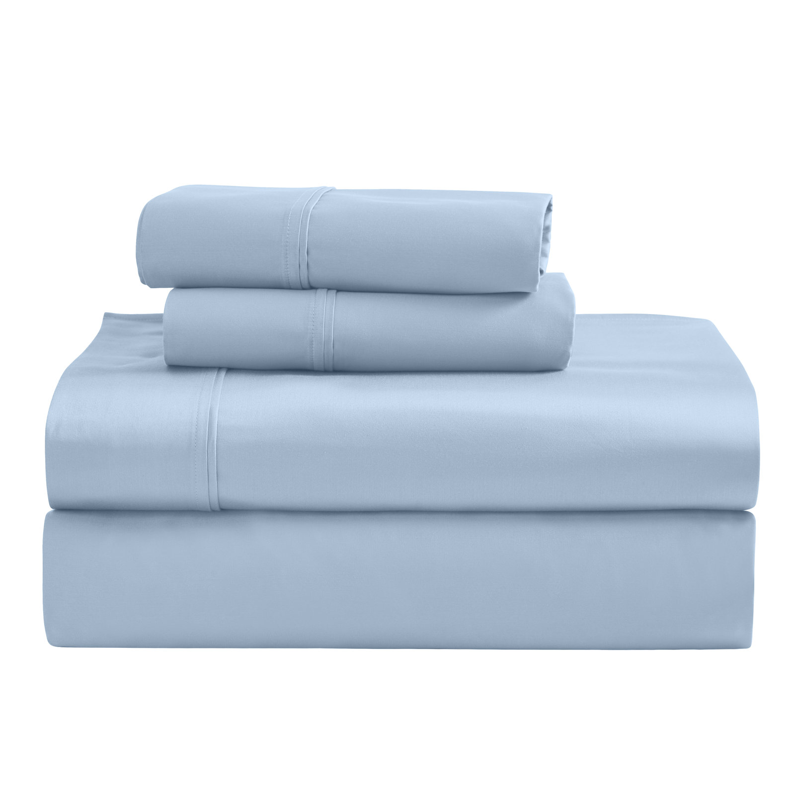 Mellark Cotton Sheet Set, King Sheet Set with 2 Pillowcases, Light Blue
