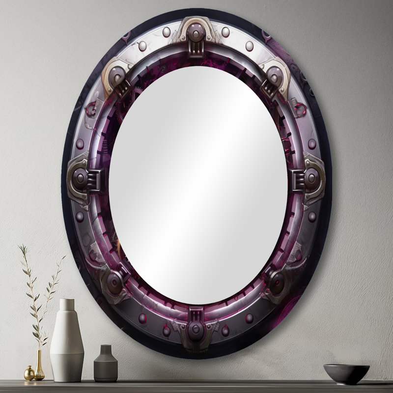 Miroir mural Mystical Fuchia Sacred Chakra Energy II - Mauve, 43 po x 33 po