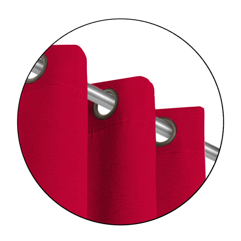 Brick Room Darkening Curtain Pair, Red, 38" W x 84" L