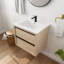 Meuble-lavabo 24 po avec 2 tiroirs à fermeture douce, lavabo en céramique blanche