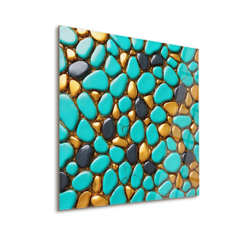 Peinture élégante en verre trempé décoratif, 24,8 po x 24,8 po | 100% verre trempé, épaisseur: 0,16 pouce | Impression UV pour des couleurs éclatantes | Parfait pour la décoration murale d'un salon, d'un bureau ou d'une galerie