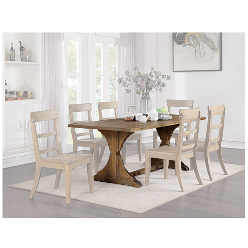 Turnour Solid Wood Dining Table, Natural Tone