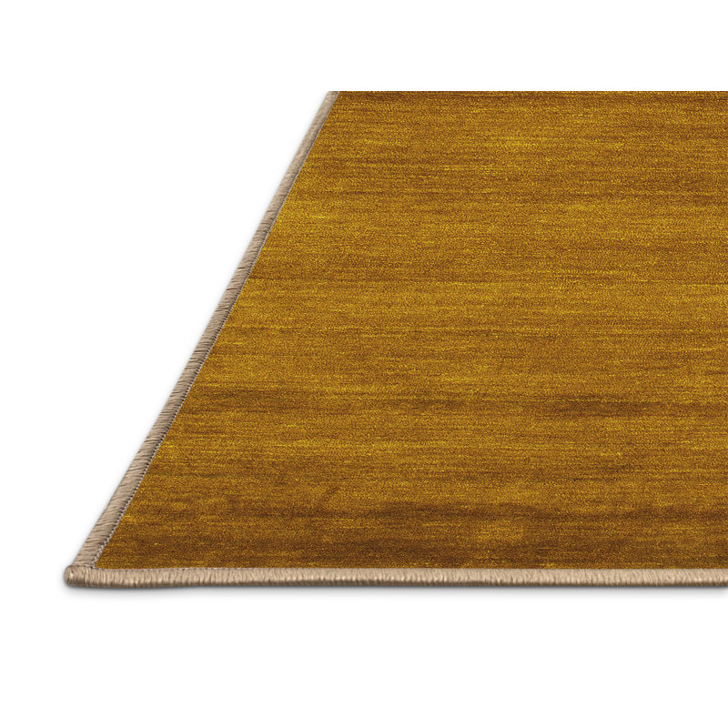Tapis contemporains jaunes lavables à la machine 80, Rectangle 2 pi x 3 pi
