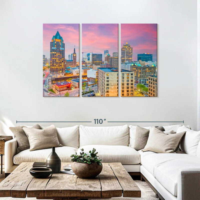 Sirci, paysage pittoresque de Milwaukee, H 48 po x l 74 po