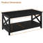 Table basse à 2 niveaux avec tablette de rangement Avent-2143895579