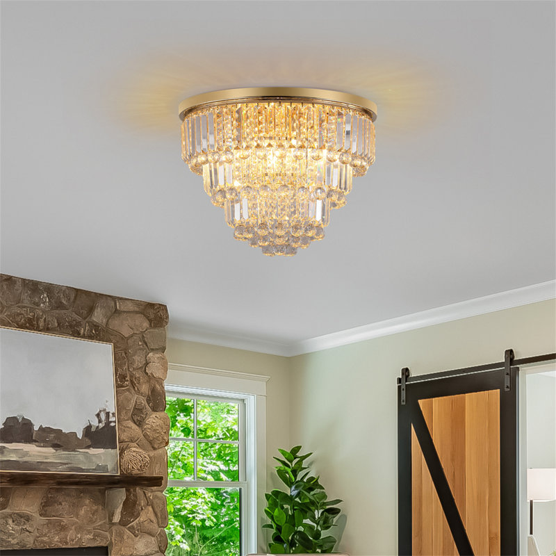 Graecyn Round Chandelier, Gold