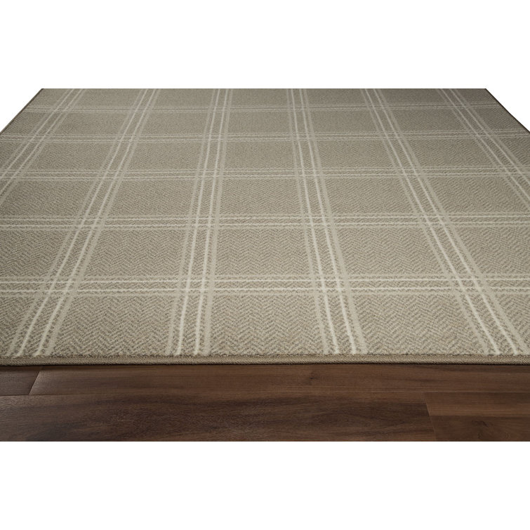 Imagine Pane Plaid Natural Area Rug