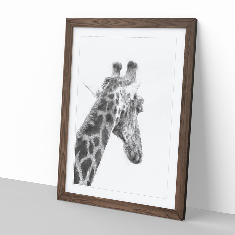 Giraffe Vol.5 - Framed Print, 65cm H x 48cm W x 2cm D, Walnut Framed