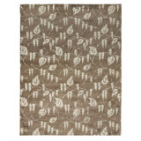 Deciduous Floral Area Rug in Brown