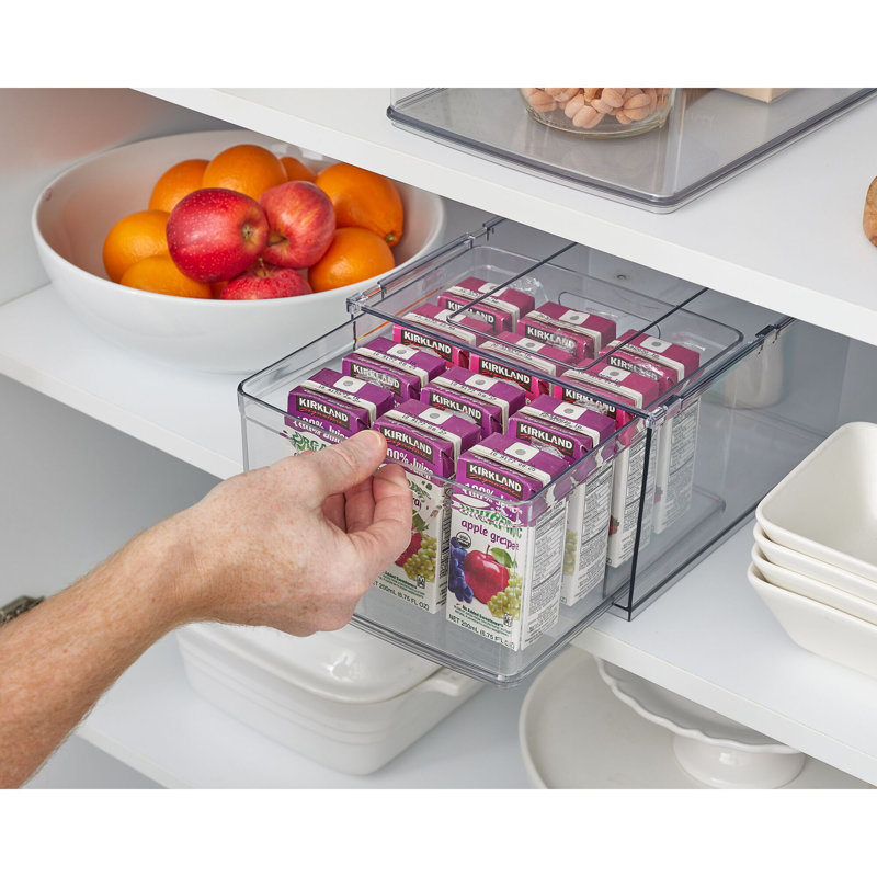 iDesign Recycled Plastic Cabinet and Pantry Kitchen Storage Drawer, Clear