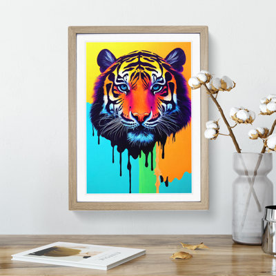 Painted Tiger No.5 Abstract - Wall Art