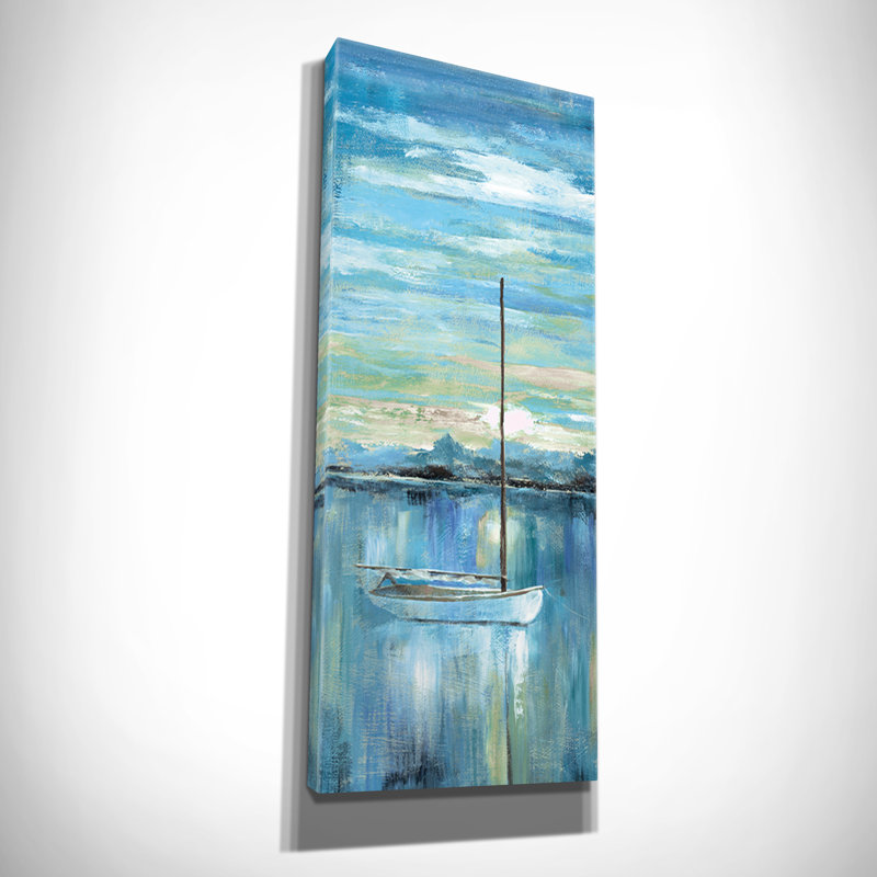 «Evening Bay I» - Impression sur toile tendue, H 8 po x l 24 po x P 1,5 po
