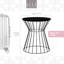 Table de bout, table basse ou table de chevet décorative en métal Elle Decor Lulu-24299325