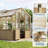 6x12 ft Greenhouse for Outdoors, Large Wooden Greenhouses with Adjustable Roof Vent & PC Panels & Lockable Door, Heavy Duty Spruce Frame Green House for Garden, Backyard, Patio-124934821-124934822