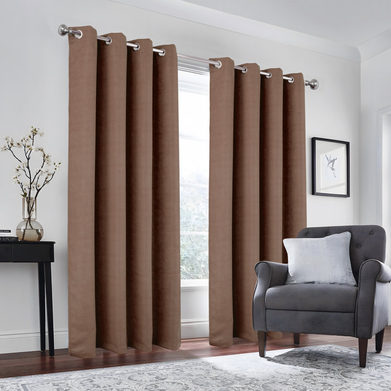 Rideau de fenêtre obscurcissant Eloise, L 52 po x L 84 po, Mocha