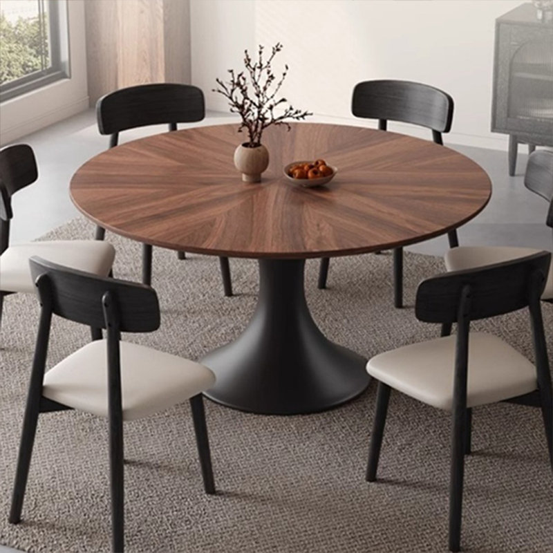 Table de salle à manger en bois massif exquis, H 29,52 po x L 47,24 po x l 47,24 po
