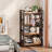 Industrial Bookcase, Metal Small Bookcase, Rustic Etagere Book Shelf Storage Organizer for Living Room-64943083-54095411