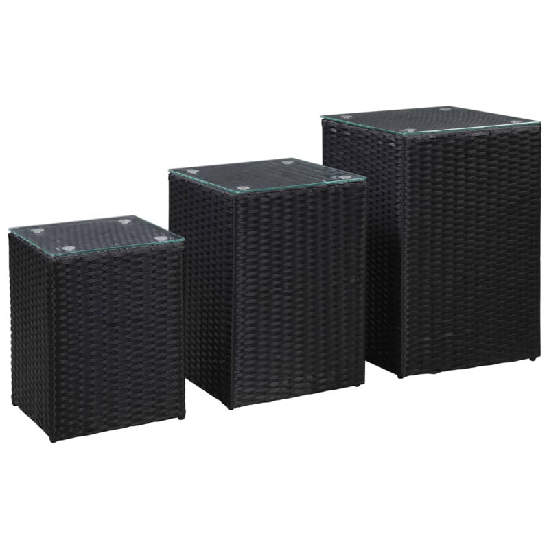 Bankview 3 Piece Nest of Tables, Black