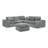 107-inch Boucle L-shaped Sectional Sofa with Moveable Ottoman-2019799387