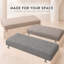 Coussin de banquette sur mesure de 7,6 cm de haut avec double passepoil et 2 attaches pour banquette de salle à manger ou coin repas.-792013378-792013389