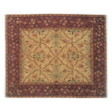 Shahjahan Wool Oriental Area Rug in Beige/Red