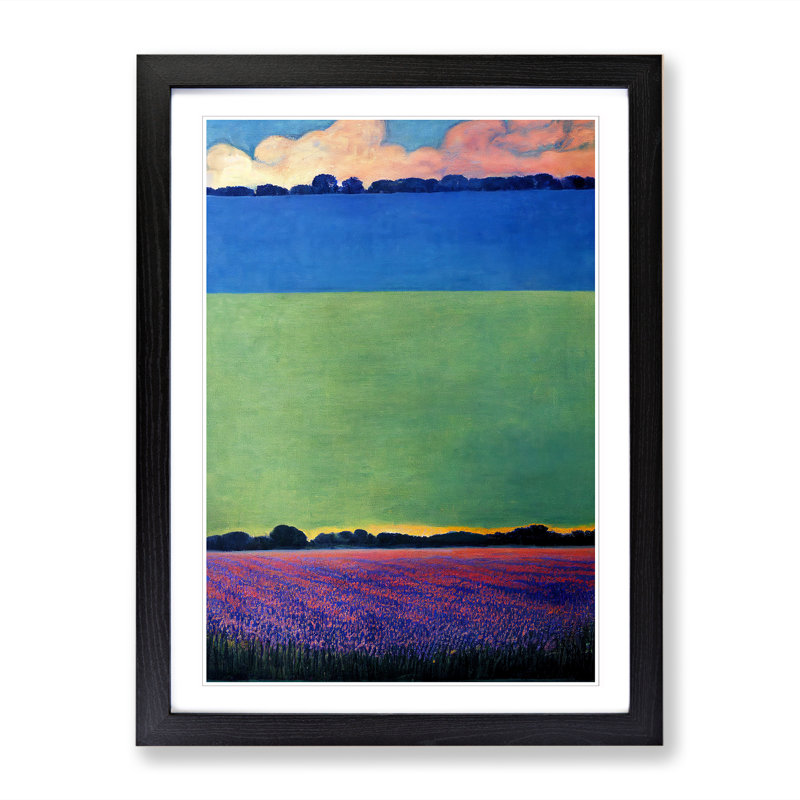 FRM-V0523-261X Bluebell Field Vol.2 - Single Picture Frame Print, 64cm H x 46cm W x 2cm D, Black Framed