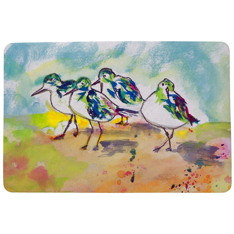 Tapis d'entrée / extérieur antidérapant Sanderlings, Rectangle 1 pi 6 po x 2 pi 2 po