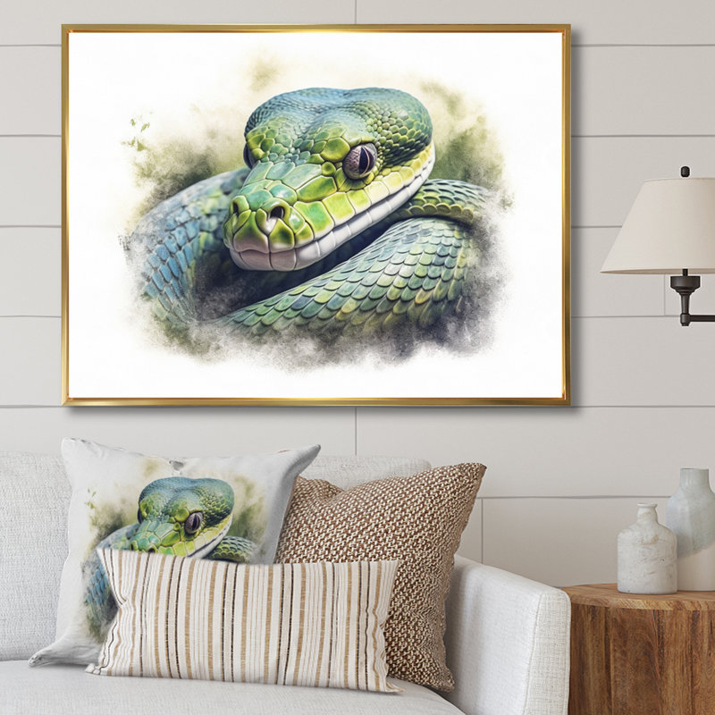 Wild Wild II - Reproduction d'art mural animaux, Cadre flottant doré, H 30 po x l 40 po x P 1,5 po
