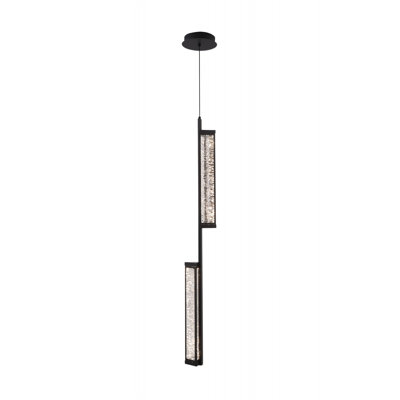 Metropole 2-light 178"h Pendant In Matte Black