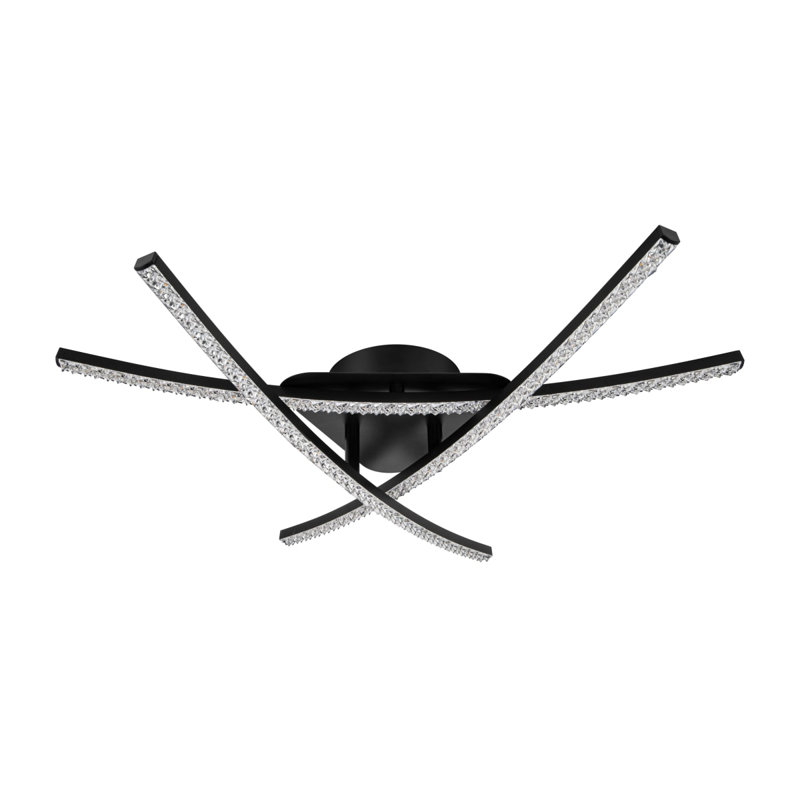 Samford 3 Light Built-in, Integrated LED, Beaded, Modern Ceiling Flush Light - 57x50x10cm, non-dimmable, 3,000K Neutral white