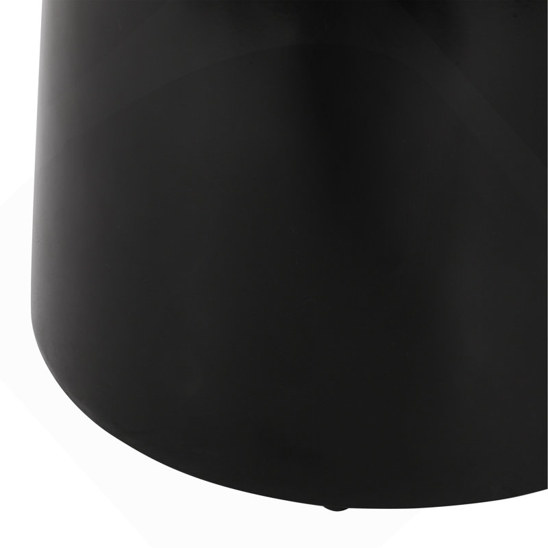 Table de bout d'extérieur en métal - Grand, Noir, Noir, Noir