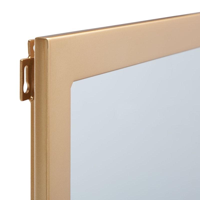 Meijer Metal Flat Wall Mirror, Gold