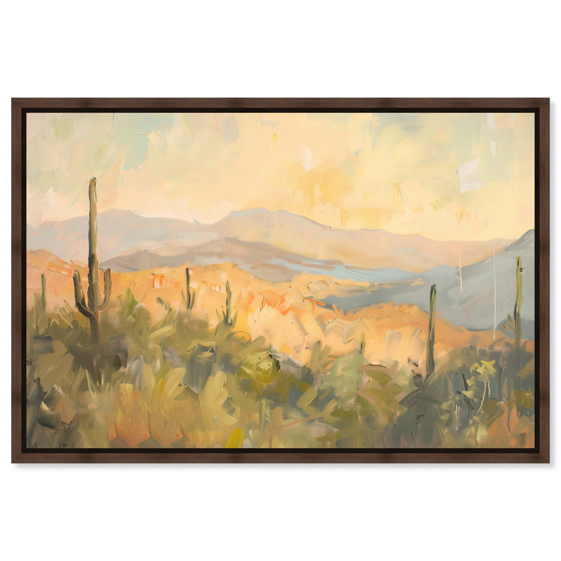 «Arizona Fields», toile classique par Art Remedy, Cadre doré, H 37 po x l 55 po