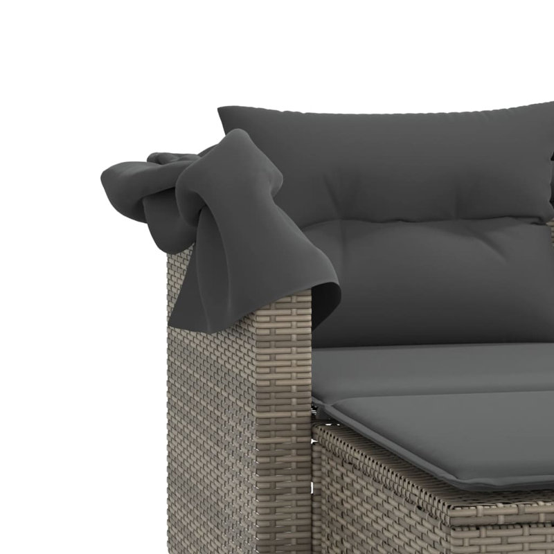 48.4'' Wide Rectangle Patio Sofa with Cushions, Dark Gray/Gray