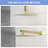 8" Square Rainfall Shower Head Wall/Ceiling Mounted Shower Head Stainless Steel Casted Shower Head-114229149