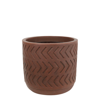 Carly-Jane ECOBO 14.2 inches Eco-Friendly Round Pot Planter, Capri Indoor/Outdoor Four Season Use
