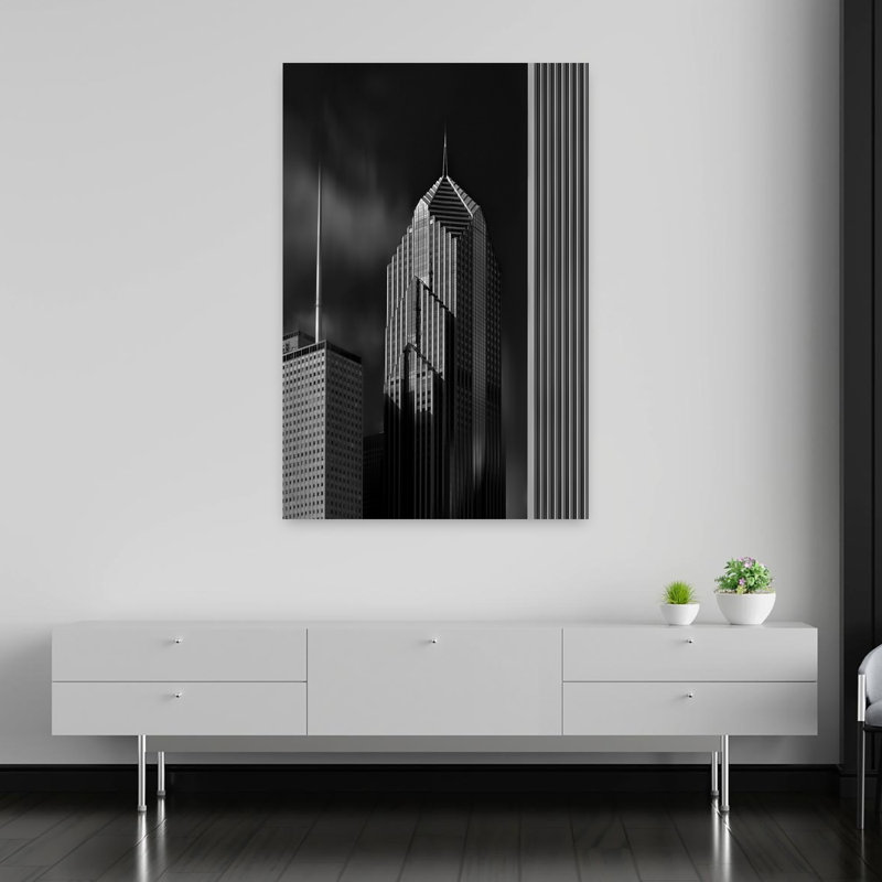 Art moderne, architecture moderne, tour moderne, H 60 po x l 40 po